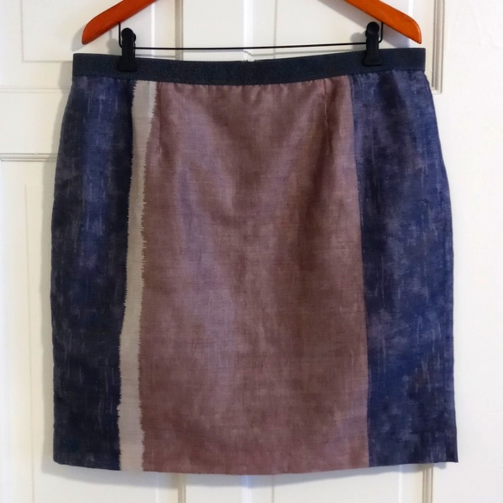 🍂LOFT🍂 - Brown/Gray Ramie Blend Lightweight Skirt